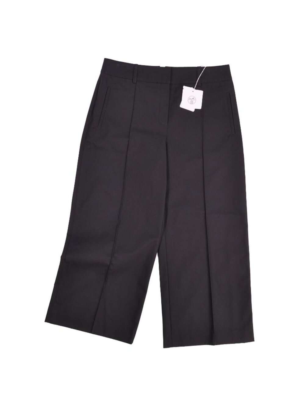 Hermes Pants Wide Cotton Black 42